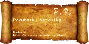 Porubszky Veronika névjegykártya