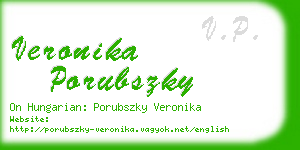 veronika porubszky business card